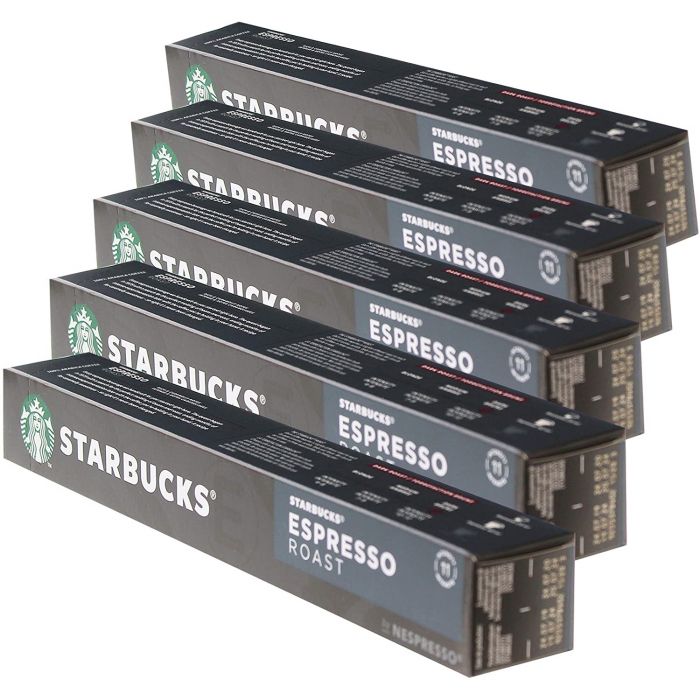 Starbucks Espresso Roast für Nespresso Kaffeekapseln (5 x 10 Kapseln)